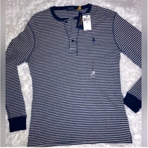 Ralph Lauren Polo Waffle Knit Long sleeve Performance Shirt Mens sz Medium - Picture 7 of 9